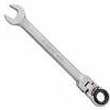 Ring open end wrench with ratchet and joint