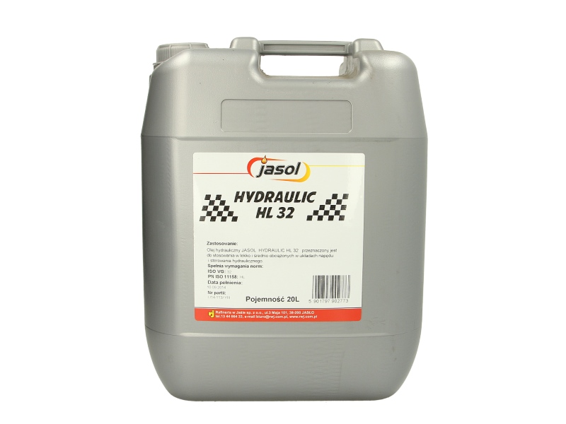 hydrauliikkaöljy Jasol (20L) SAE 32, ISO 11158 HL/ 67434/ HL, DIN
