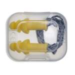 Reusable kõrvatropid koos juhe Uvex Whisper Supreme, yellow, SNR 30dB, suurus L, in a plastik mini kast