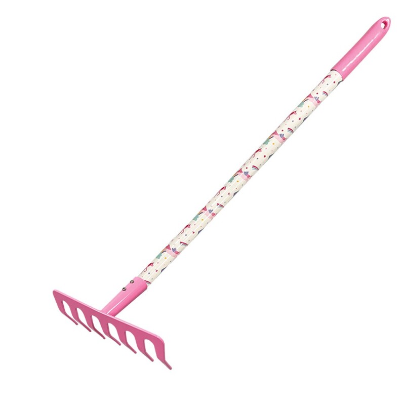children metal rake 64cm pink - ak24parts.com