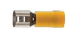 Laido jungtis geltona 6,3 x 0,8 mm, pardavimo pakuotė 100 vnt plokščia