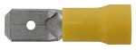 Vadu savienotājs dzeltens 6,3 x 0,8 mm, pārdošanas iepakojums 100 gab