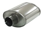 oval silencer Turbotight 76, stainless
