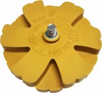 segment rubber disc from wheel adhesive residues for removal (4000rpm) 90mm. wheel.ee