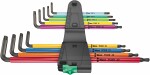 Wera TORX® L-avainsarja T8-T40 9 osaa, Multicolour, BlackLaser, pallopää 967/9 TX XL