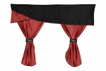 curtains ,sunshades to the cabin (falbanki, na front, na rear) ELEGANCE red