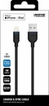 latauskaapeli USB-A - MFI Apple 1m, musta, sync funkt.