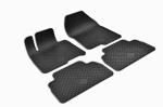car floor mats, rubber GU-ZU Hyundai SANTA FE (2019-)