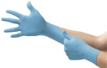 engångshandskar i nitril ansell microflex 92-134, 100 st, 0,11 mm tjocka, storlek xl (9,5-10) blå