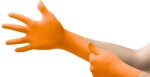 Engångshandskar i nitril ansell microflex 93-856, 100 st, 0,12 mm, 275 mm långa, storlek l (8,5-9), orange