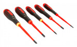 Insulated screwdriver set ERGO™ slim 5 pcs - PH1/2; SL3,0/4,0/5,5 - 1000V VDE