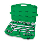 tools set, 19 pc, profil: 6- Point, plug / spindle: 3/4", plastic in box