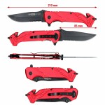 pocket knife with lock, safety belt cutter and klaasipurusti 210mm ks tools