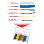100 delar, färg, set med värmekrympbara rör 1,5-13 mm ks verktyg
