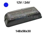 LED Мигалкалампа  синий N 12-24V 9-LED