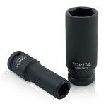 TOPTUL Impact Socket long, number of points: 6 1/2", 10mm