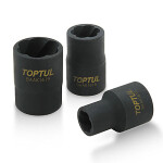 TOPTUL socket special 1/2" damaged bolts and nuts for loosening, dimensions 12mm
