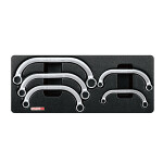 TOPTUL tools set - Wrench ring bended: 10x12, 11x13, 14x17, 16x18, 19x22mm, content trolley