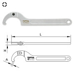 TOPTUL hook wrench 120-180mm