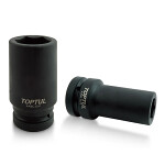 TOPTUL Impact Socket long, number of points: 6 1", 41mm