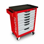 TOPTUL Tool Trolley 7- drawers, Pro-line red ( W/D/H): 687x459x995mm, central locking,