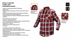 shirt flanell ruuduline red-black-white, dimensions XL