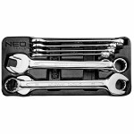 Ring Open End Wrench 20-32 MM, set 8 pc, stand