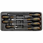screwdrivers Slotted, set 7 pc, stand
