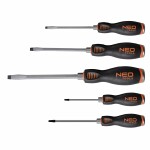 screwdrivers suitable with hammer for punching, S2, set 5 pc