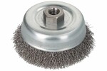 brush for cleaning wire, wavy, round M14, 1pc., 100mm, use: metal / steel