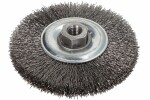 brush for cleaning wire, perifeerne, Braided, straight M14, 1pc., 120mm x 15mm, use: metal / steel
