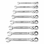 sheet-Open End Wrench set, Ratchet, with joint 7pc