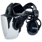 Faceguard Uvex Pheos with hearing protection (SNR:28), 52-64cm, SV excellence coating (Anti fog inside, anti scratch outside)