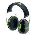 Earmuffs K1. SNR: 28dB, black/green. Soft head band. Ultra light - only 171 g.