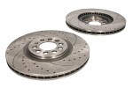 SPEEDMAX CERT. TUV brake disc puuritud/ piludega set (2pc), SPEEDMAX, sälk / puuritud ; left / right, diameter outside. 312 mm, gr. 25 mm, suitable for: AUDI A3, TT; SEAT IBIZA III 1.4-2.8 08.97-05.15
