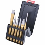 6 pc. crmo. chisel- punch set. ks-tools