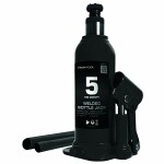 Bottle Jack, lifting capacity: 5000kg, minimum height lifting 207 mm, max height lifting: 402 mm, number kolvid: 1, paint: black