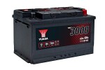 baterija yuasa 12v 85ah/760a ybx3000 smf (-+ standartinis) 317x175x190 b13 (paleidimo baterija)