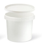 muoviämpäri pp valkoinen kaanga maalien ja lakkojen sekoittamiseen ja säilyttämiseen 0.155L