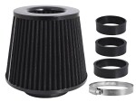 conic air filter black 155x130x120mm + adapters 60. 63. 70mm carmotion