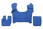 floor mat floor F-CORE, entire põrand, number pc. set of. 3 pc (material - eko-leather tepitud, paint - blue, transmission automatic) suitable for: IVECO S-WAY 07.19-