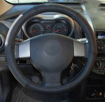 kate to the steering wheel type kate, leather, diameter: 37-39cm, black