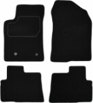 mats velour, front - rear, velour, set, 4pc, paint black, suitable for: TOYOTA COROLLA VERSO 04.04-03.09, Van, 5 seats