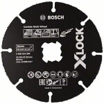 Griešanas disks bosch karbīda daudzriteņi 125x1x22,23mm, x-lock. piemērots kokam, kokam ar naglām, plastmasai, vara caurulēm