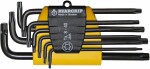 9pc. l-torx wrenches set t8-t40 beargrip