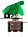 lever switch green with lid 12v 20a carmotion