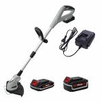 without cable cordless battery trimmer; 20V murutrimmer, batteries number: 2x2; 4Ah Li-Ion, with batteries and with charger