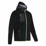 Fleece jacket North Ways Alder 1108 черный/Neon yellow, size XL