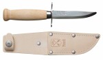 детский нож Morakniv Scout 39 Safe, двойной sõrmekaitse и из кожи vutlariga, Natural