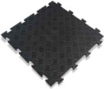 car garage floor coating/põrandamoodul. pvc. black 500x500x8mm artplast